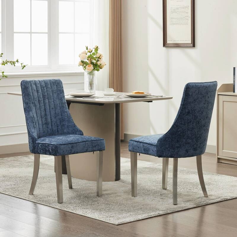 Rayon Cloth Flocking Chenille Dining Chairs