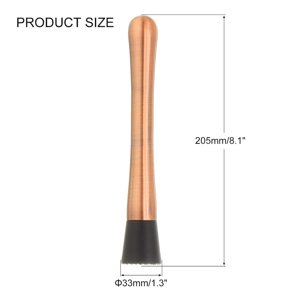8inch Stainless Steel Cocktail Muddler Drink Muddler Bar Tool Rose Gold - Rose Gold