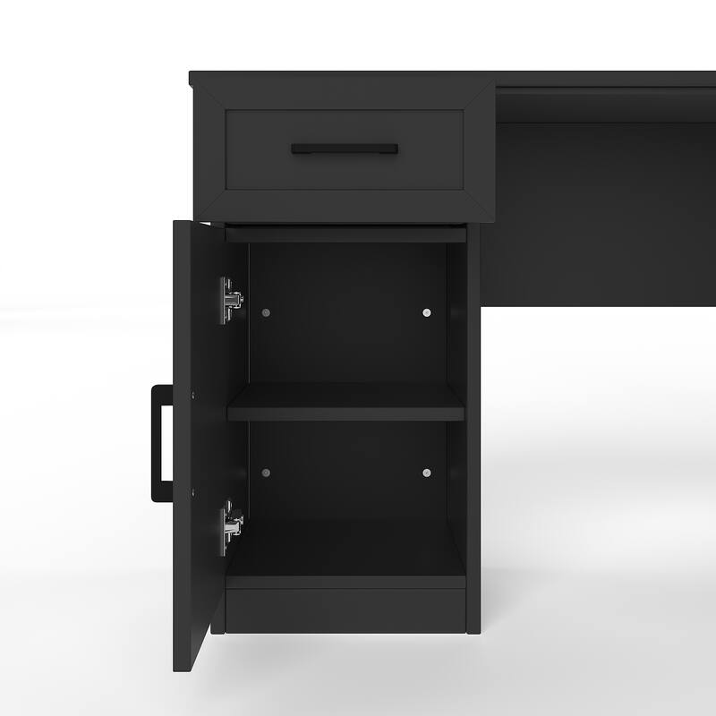 Desk with File Drawer, White finish