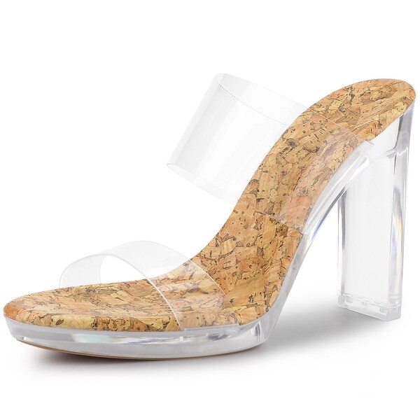 slide on clear heels