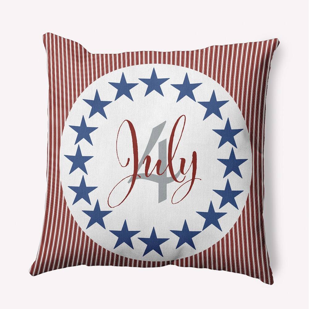 July Four Indoor/Outdoor Throw Pillow