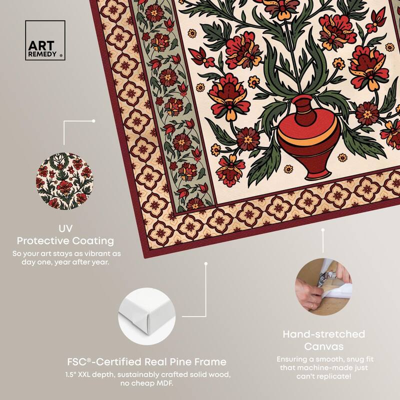 Royal Floral Mat Canvas by Art Remedy, Gallery Wrapped