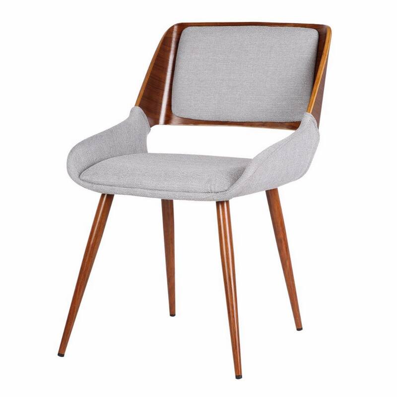 Fabric Mid Century Dining Chair with Split Padded Back - 31 H x 20 W x 25 L Inches
