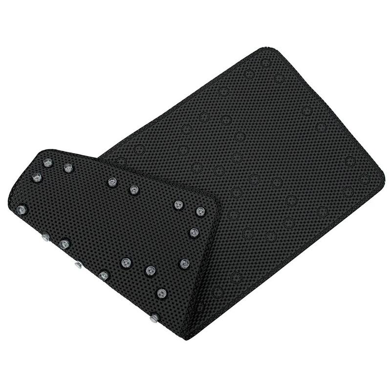 Black Non-Slip Foam Bathtub Shower Mat With Suction Cups - 36" x 17"