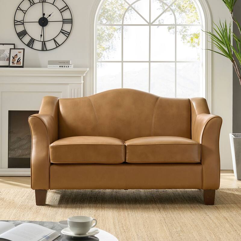 Franco Traditional 60" Wide Genuine Leather Sofa by HULALA HOME