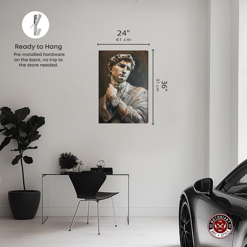Notoriart Classy Sculpture Gallery Wrapped Men Style 1 Piece Canvas Wall Art
