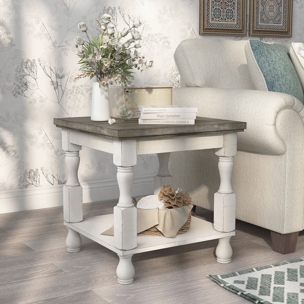 Rustic white hotsell side table