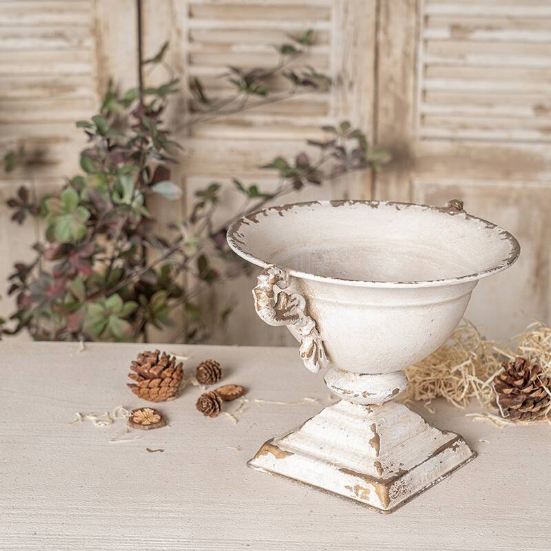 Indoor/Outdoor Double Handle Ceramic Planter for Living Room Garden