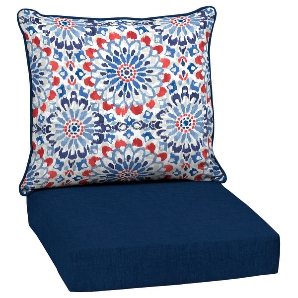 Blue outdoor hot sale cushions sale