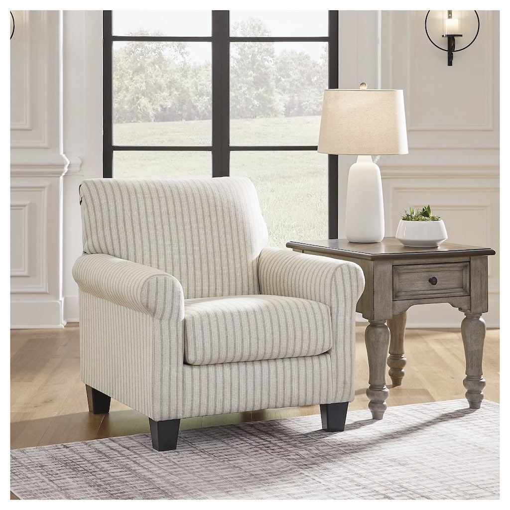 Signature Design by Ashley Valerani Brown/Beige Accent Chair - 36"W x 36"D x 36"H