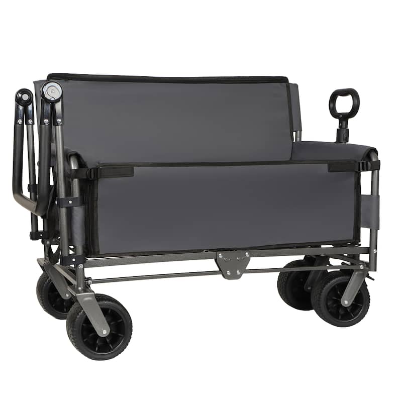 Folding Wagon with Bench Seat & Canopy