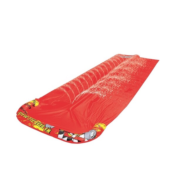 200" Crimson Red "We Beat All Deals!" Dual Ground Level Water Slide