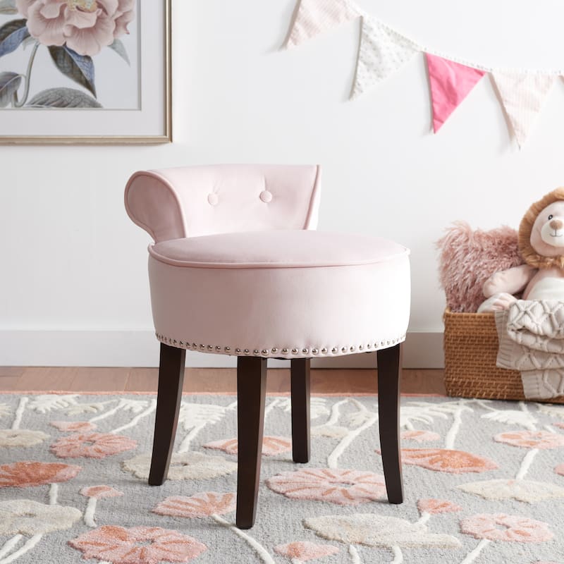 SAFAVIEH Aja Vanity Stool - 17.9" x 19" x 22.8" - 18Wx19Dx23H