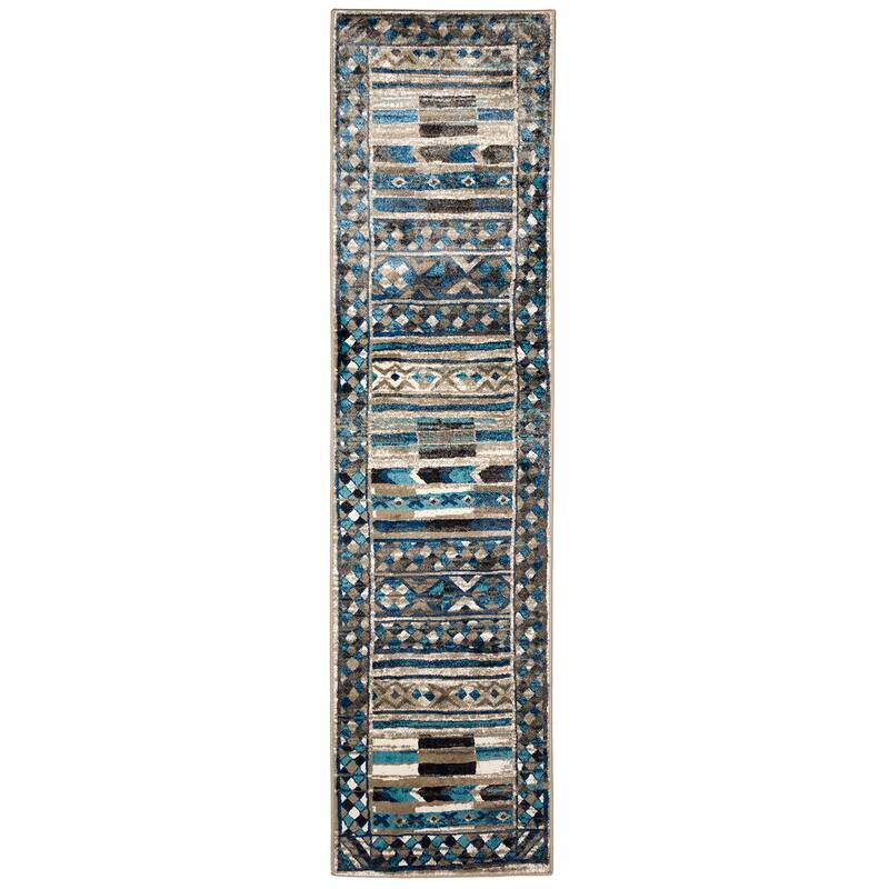 Liora Manne Ashford Tribal Indoor Rug Cool