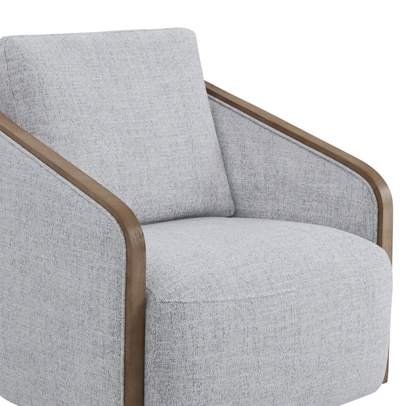 Skyler Modern Upholstered Living Room Swivel Bucket Accent Chair