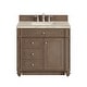 preview thumbnail 16 of 23, James Martin Vanities Bristol 36" Single Vanity, Whitewashed Walnut