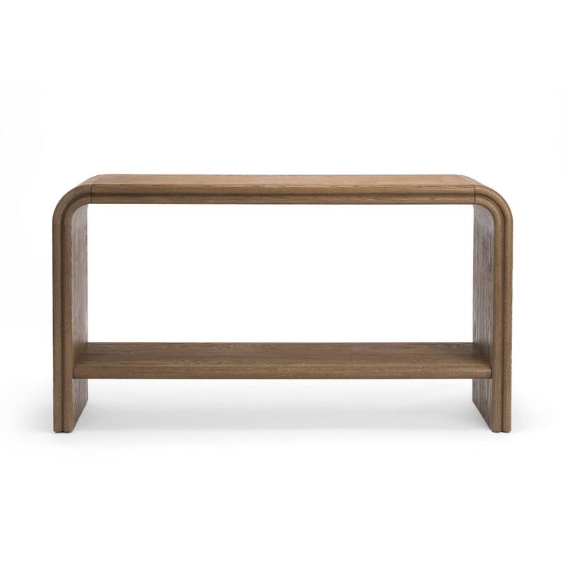 Studio London Clara Console Table Mid-Century Modern Oak Console Weathered Oak