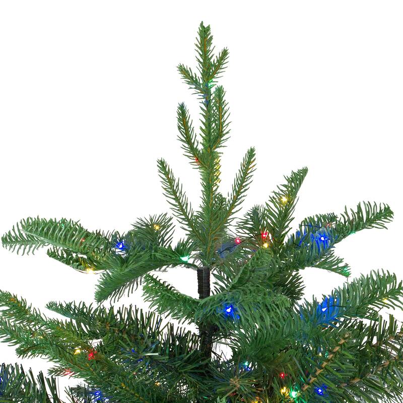 7.5' Medium Ashl Sitka Spruce Artificial Christmas Tree Multicolor LED - 7.5 Foot