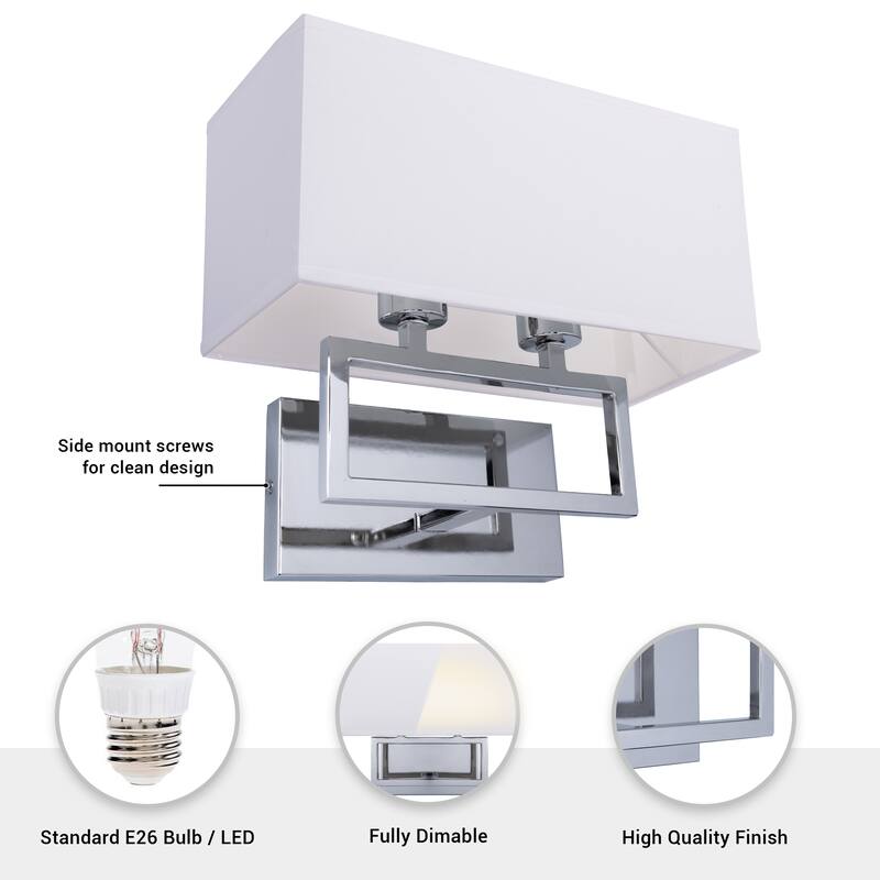 Brio Lighting Pressley - 2 Light Dimmable Wall Sconce