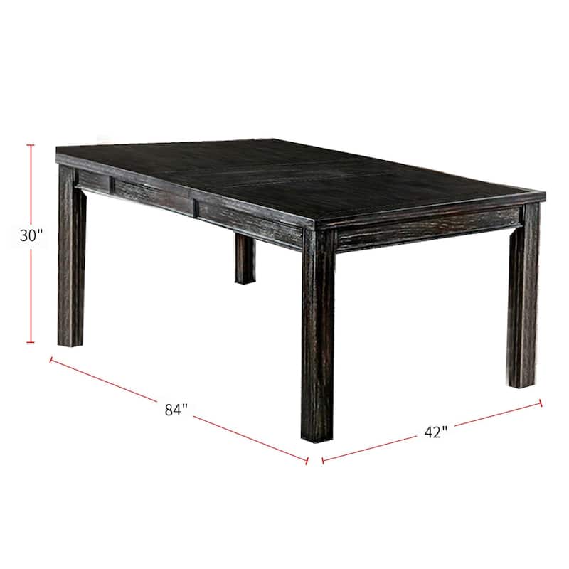 Rustic Extendable Dining Table in Antique Black