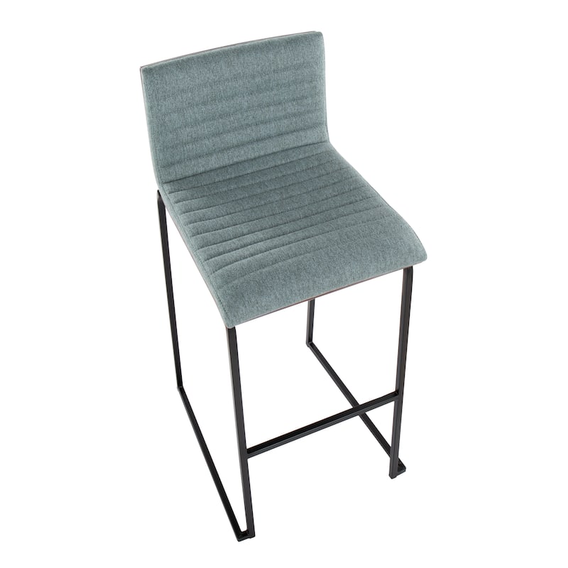 Silver Orchid Magda 30" Fixed-Height Upholstered Bar Stool (Set of 2)