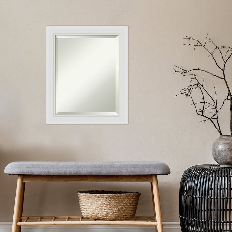 Beveled Wall Mirror - Flair Polished Nickel Frame