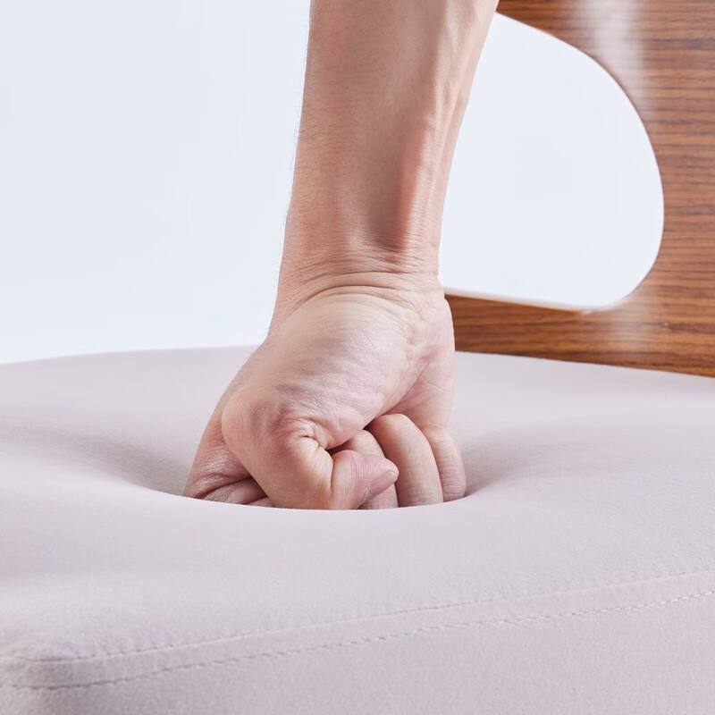 Modern Upholstered Wood Dining Chairs with Curved Backrest (Set of 1)