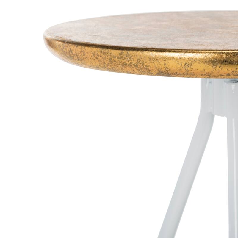 SAFAVIEH Shelley -24 Inch Silver Leaf Counter Stool - 16.5" x 16.5" x 24" - 17Wx17Dx24H