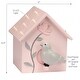 preview thumbnail 3 of 8, Lambs & Ivy Petals Pink/Gray Birdhouse Table Top Night Light LED Lamp