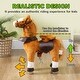 preview thumbnail 5 of 7, Realistic Ride-On Horse for Kids with Sounds, Safe Steel Frame, 132 lbs Weight Capacity, 19.7" Seat Height