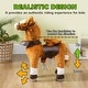 preview thumbnail 5 of 7, Ride on Horse, Walking Horse Toy, Kids Plush Riding Horse, Pony with Wheels & Neighing Sound for 3-5 Years Old up to 132 Pounds