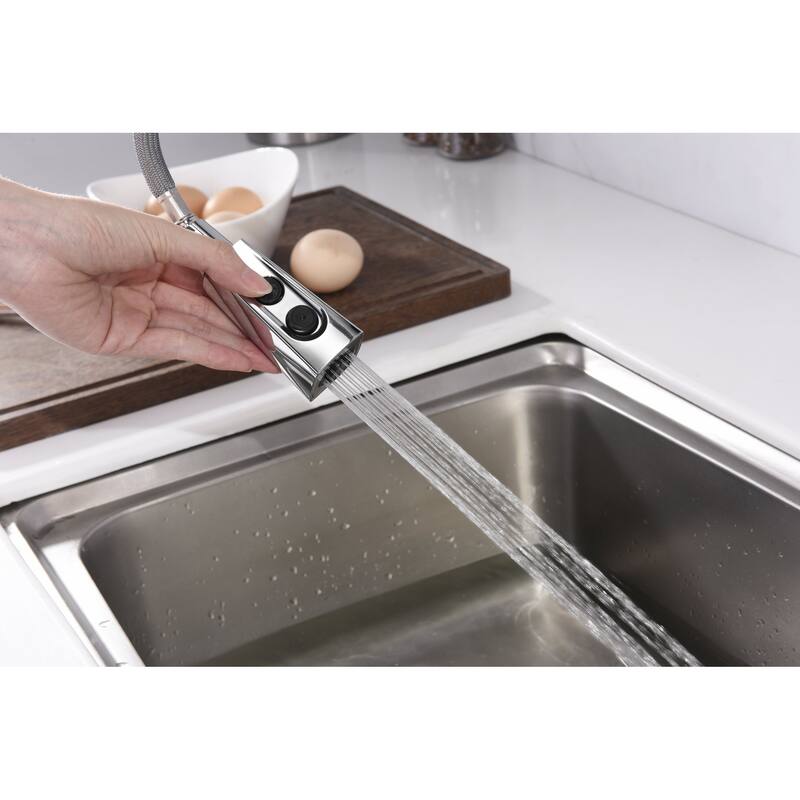 UltraFaucets Ardua Collection Single-Handle Kitchen Faucet With Pull-Down Spray