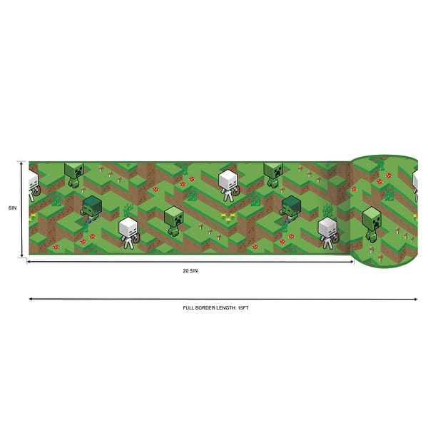 Minecraft Hillside Peel and Stick Border