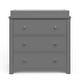 preview thumbnail 8 of 35, Child Craft Harmony 3-drawer Dresser with Dressing Kit Cool Grey