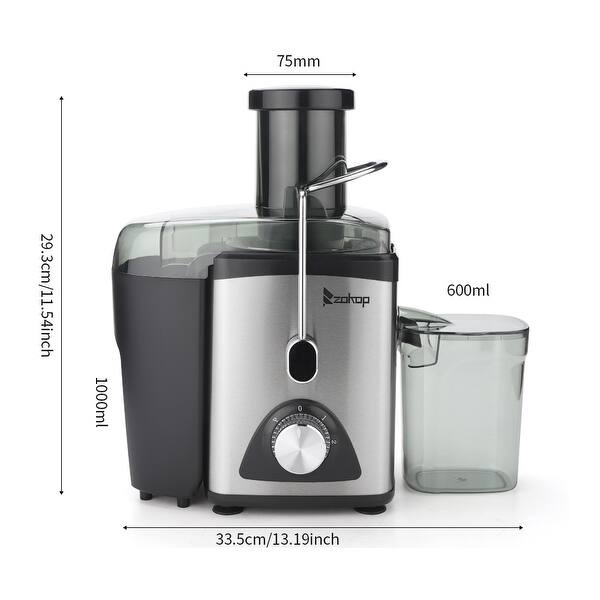 600W 3 Speed Electric Juicer, Black Bed Bath & Beyond 33364013