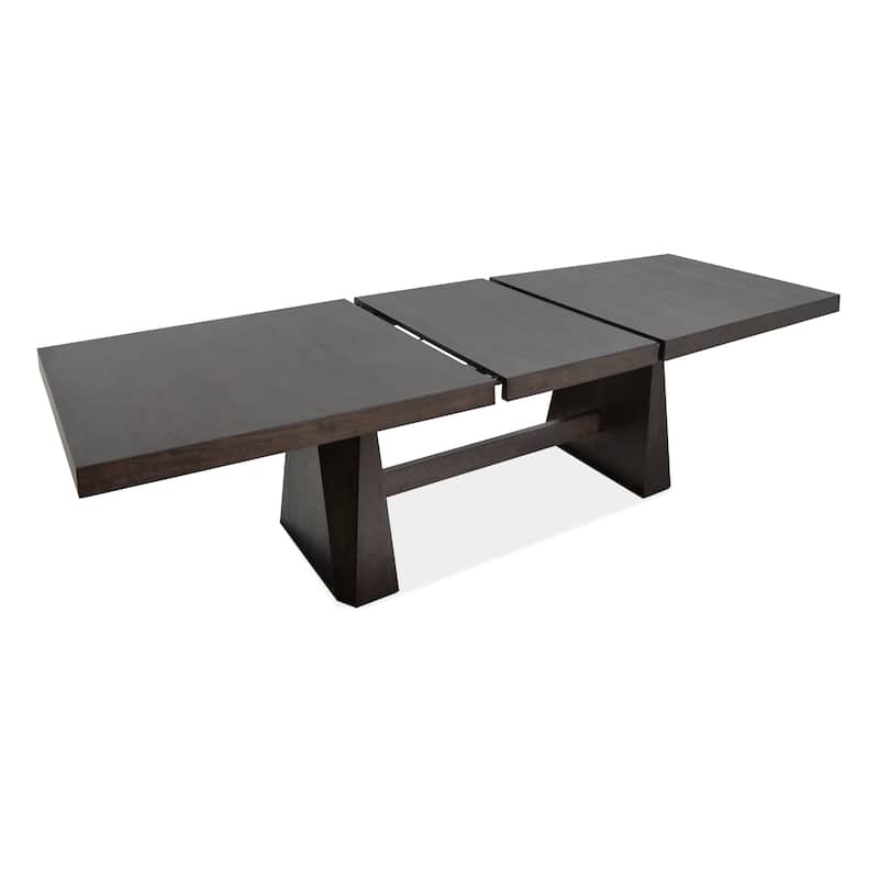 Magnussen Home Tauren Coffee Bean Extendable Double Pedestal Dining Table - 40''W x 84''D x 30''H