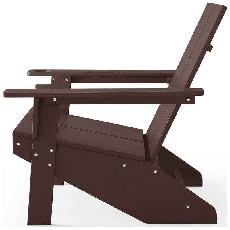 Coastin Modern Poly Adirondack Chair (Set of 4), Black