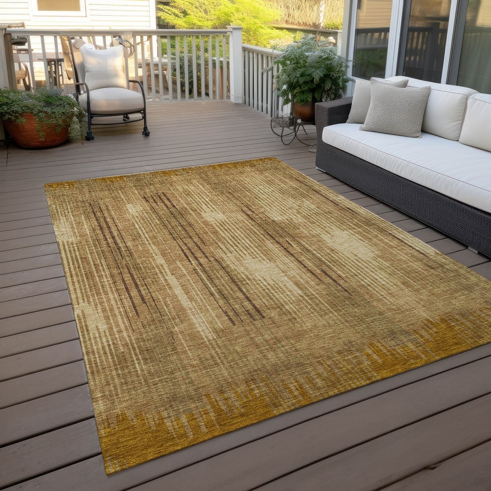 Machine Washable Indoor/ Outdoor Chantille Abstract Ombre Rug