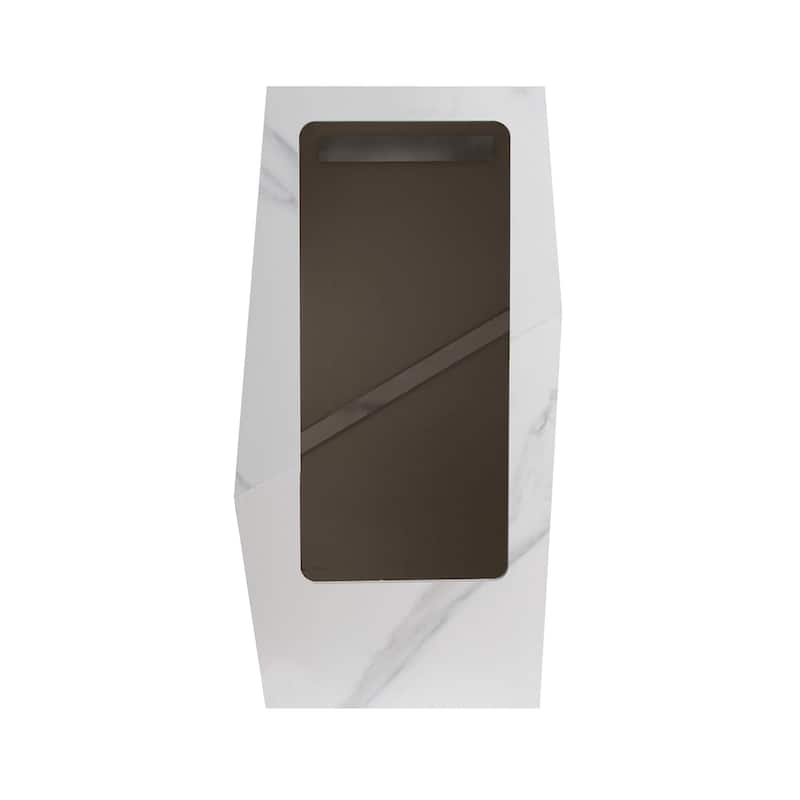 Fine Fixtures Canyon Collection, Elegant Square Shaped Pedestal Sink, - N/A
