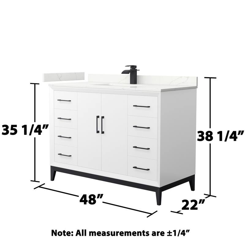 Wyndham Collection WCH818148S-QTZ-UNSMXX Amici 48" Free Standing