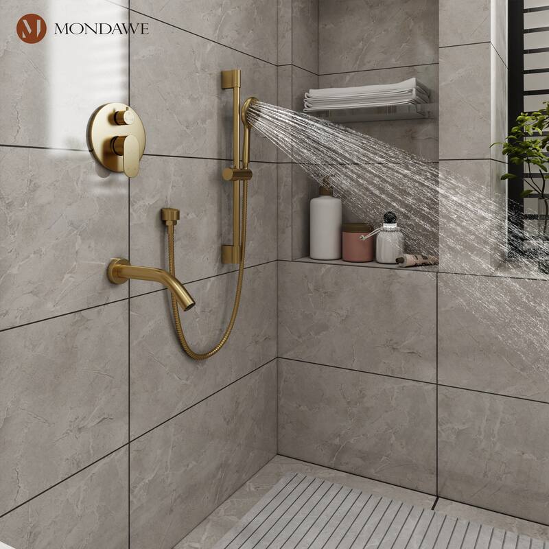 Retro Series 9 in. Rain Wall Mount Dual Shower Heads with 1.8 GPM