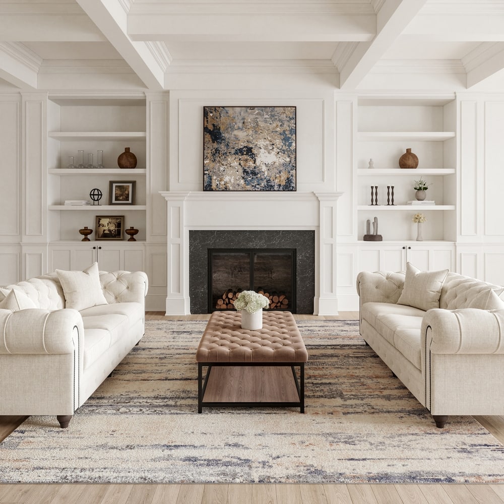 Rustic Textures Modern Country Abstract Area Rug