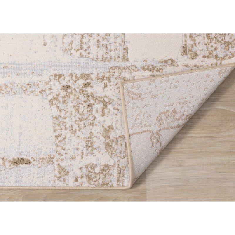 Isabelle Collection - Beige/Cream/Brown Distressed Rug