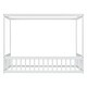 preview thumbnail 20 of 31, American Design Wooden Canopy Twin Size Floor Bed with Fence and Guardrails