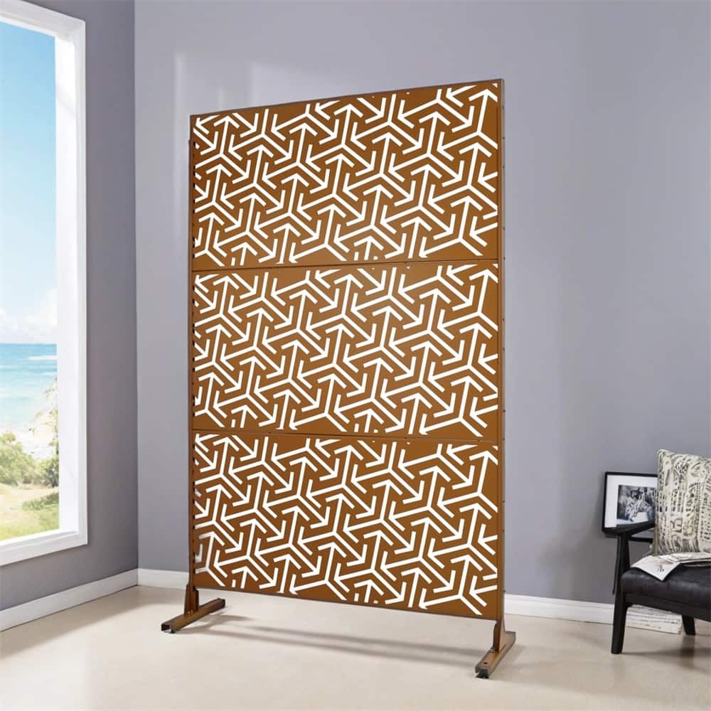 Outdoor & Indoor Freestanding Privacy Screen Privacy Screen 76"H×48"W