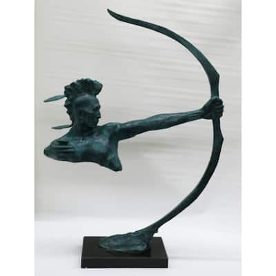 Signed Original Limited Edition Mario Nick Indian Archer Bronze Sculpture