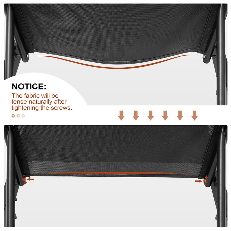 Outdoor Adjustable Aluminum Chaise Lounge Chairs for Patio Pool Terrace - See Picture
