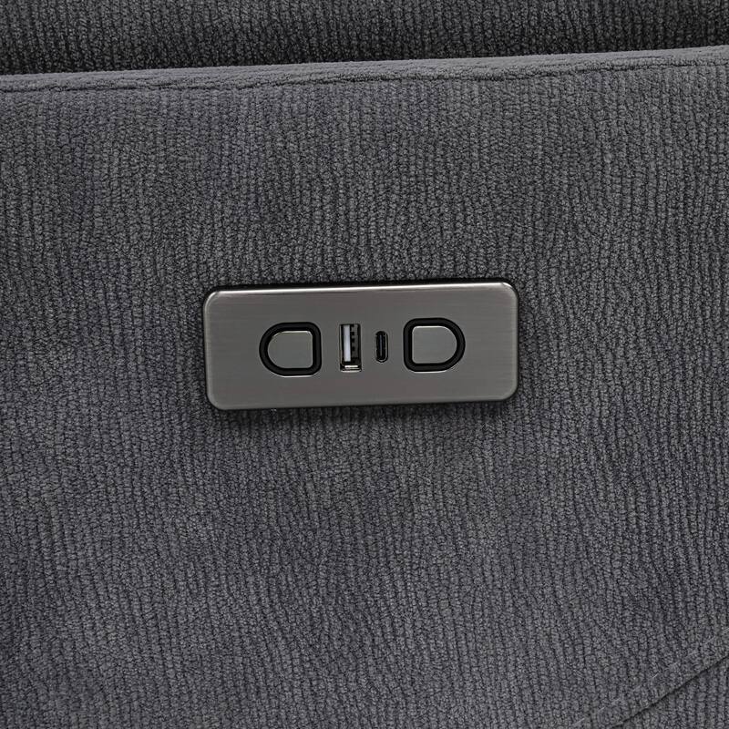 Adler Upholstered Power Swivel Glider Recliner