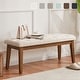 preview thumbnail 1 of 57, Button-Tufted Bench for End of Bed, Entryway Bench Beige/ Black/ Brown Solid Wood, Leather, Fabric 44-inch