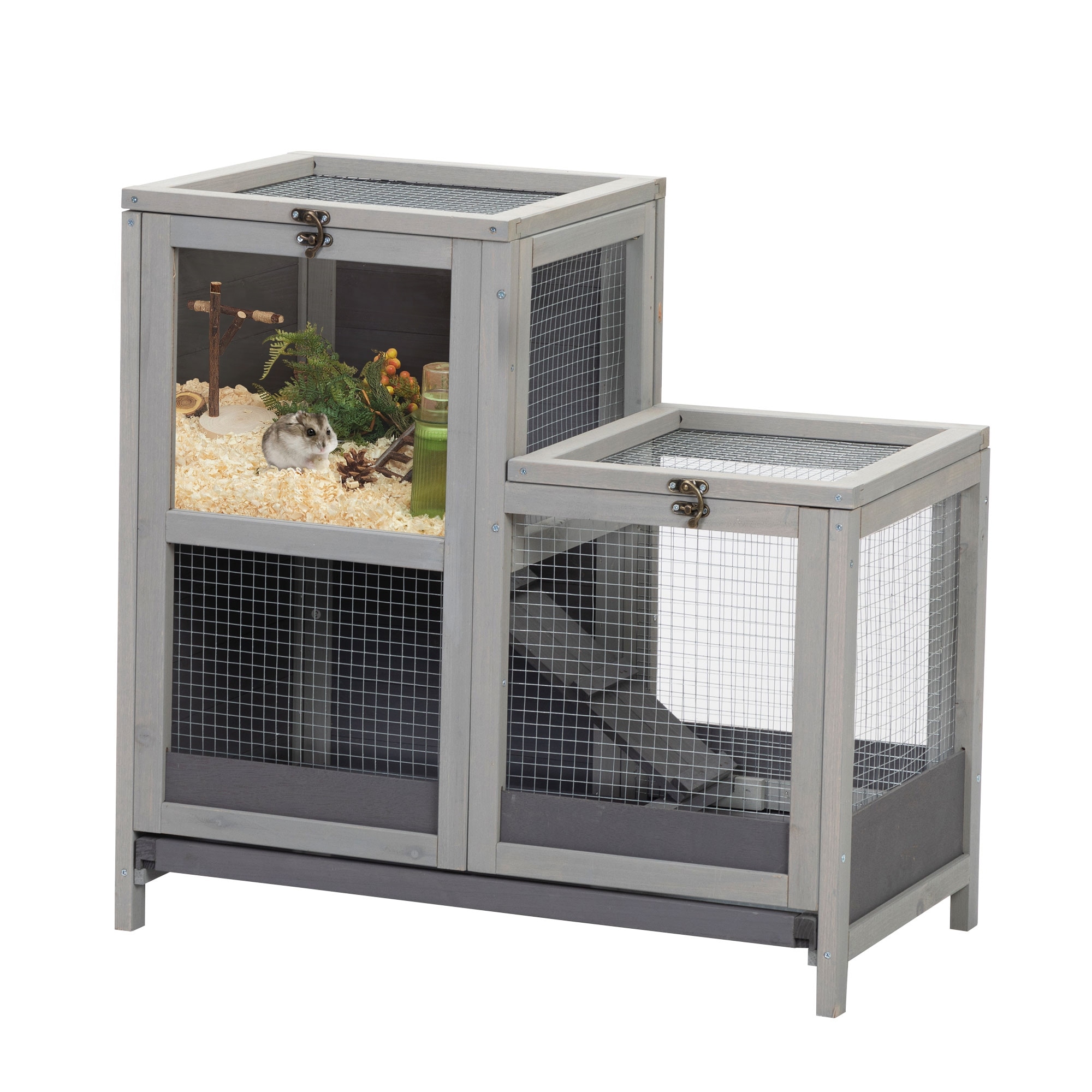 Indoor Ourdoor Double Hamster Cage with Runway With Pull Out Tray Bed Bath Beyond 37838169